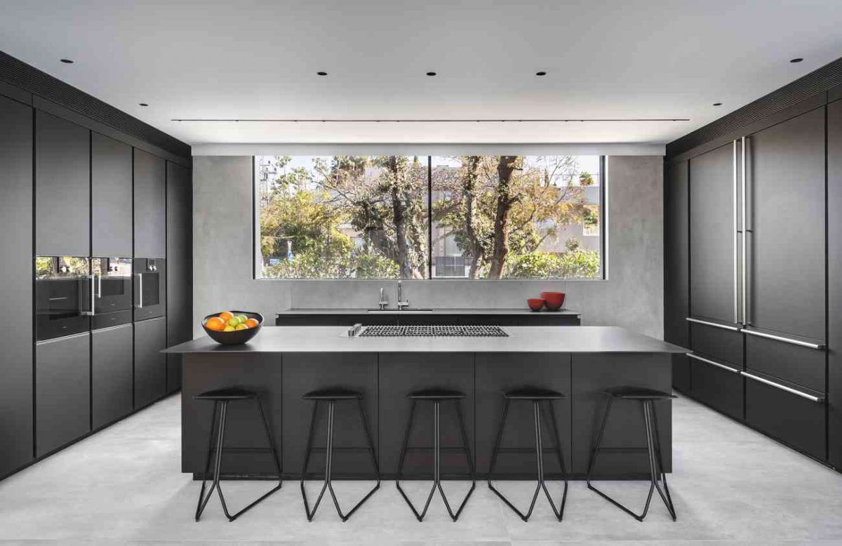 Simoene Architects Ltd – Central Israel תאורת מרחב המטבח בעיצובו של קמחי דורי